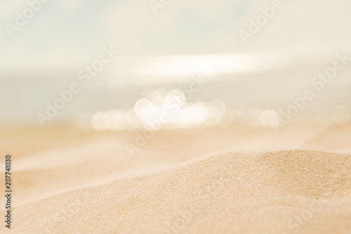 Vintage Summer sand beach and sea sky background