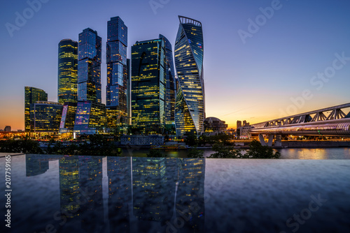 Moscow City sunset