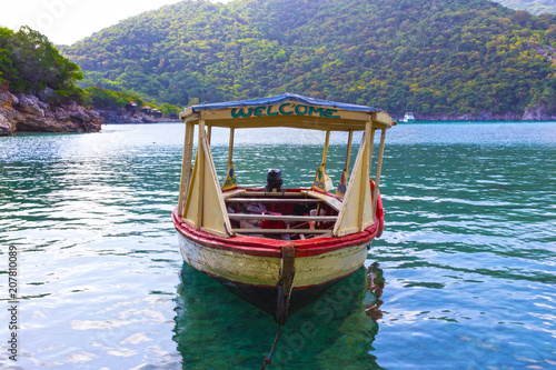 Haitian Fishing Boat: An old fishing boat near Labadee