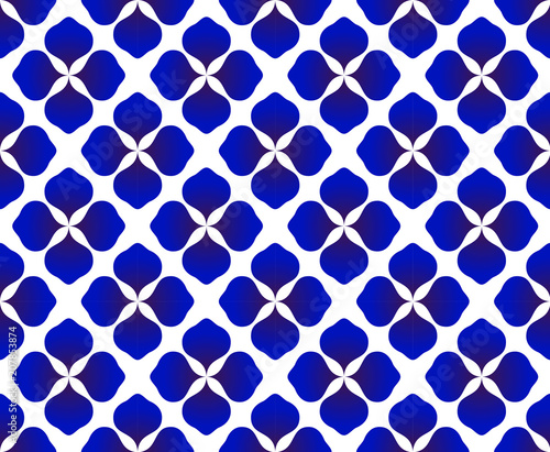 abstract flower blue pattern