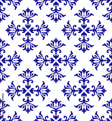 ceramic floral blue pattern