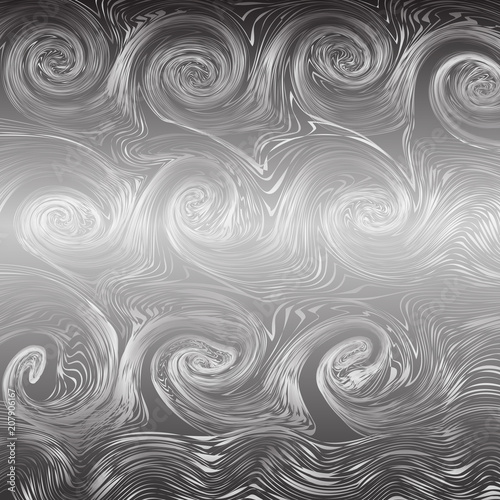 monochrome tone of wave spiral lines abstract background.
