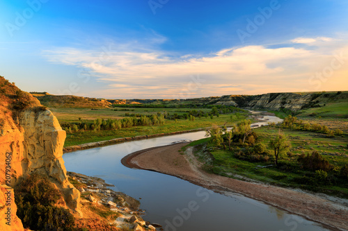 Golden Hour over Wind Canyon in Theodore Roosevelt National Park, North Dakota