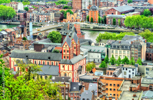 View of the Collegiate Church of St. Bartholomew in Liege, Belgium