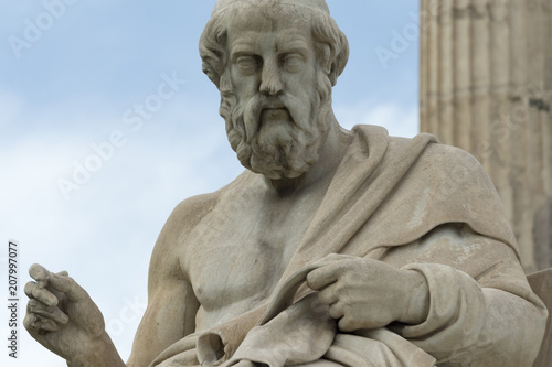 classic statues Plato close up