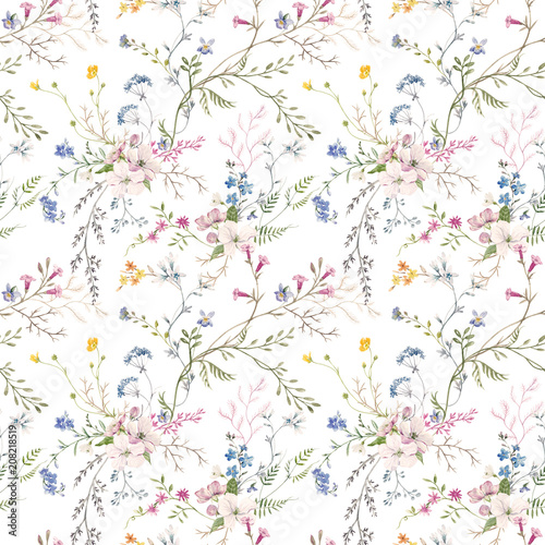 Watercolor floral pattern