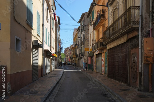 A street in Arab quarter of Perpignan in the center of the city, France