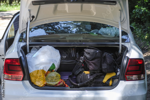 Opened trunk of a car