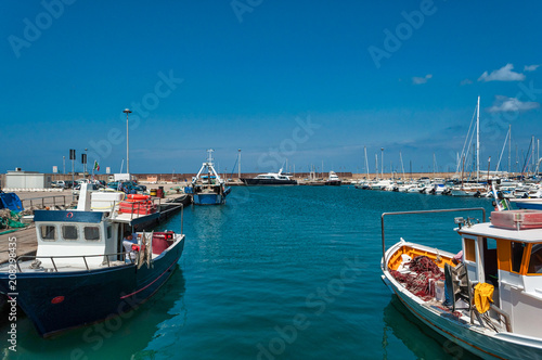 View of the harbor of Porto Torres