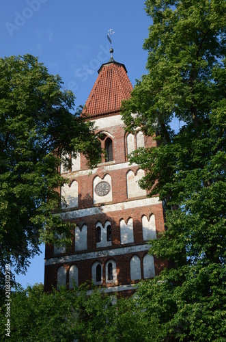 Wieża kościoła w Lubominie