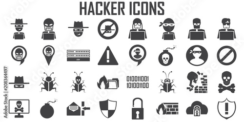 hacker icon cyber spy vector.