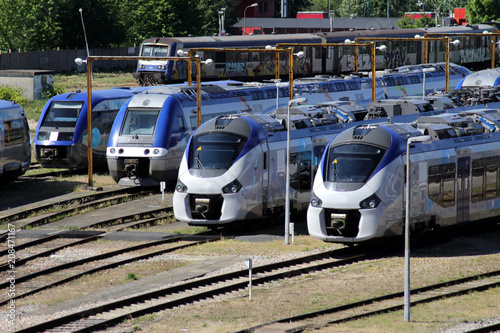 Trains sur Voie de Garage