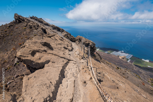 San Antonio volcanic crater in La Palma island, Canary islands, Spain.