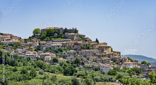 Landscape Gesualdo village, from district Avellino, Italy