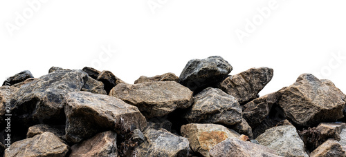 Big rock isolated on white. This has clipping path.