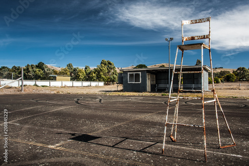 Abandoned tennis court, Victoria Australia