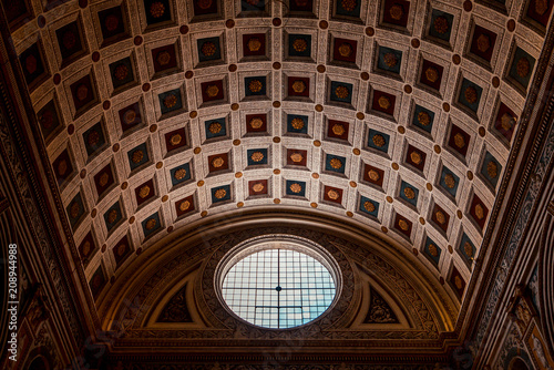 Saint Andrea basilica interior, renaissance architecture designed by architect Leon Battista Alberti - italian travel destinations - Mantua italy