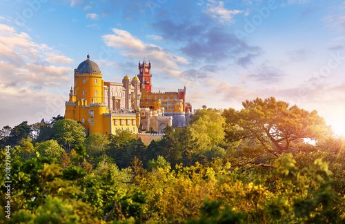National Palace of Pena in Sintra, near Lisbon, Portugal.