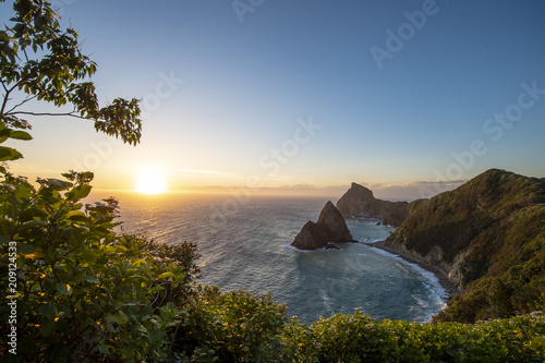 sunset izu peninsula, japan