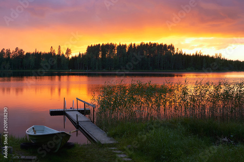 Summer sunset in Finland