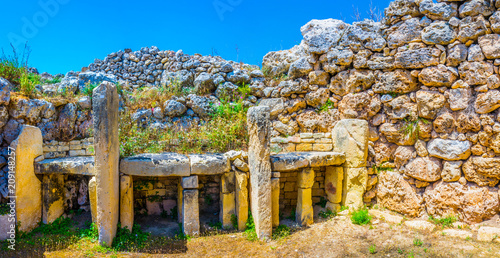 Ggantija neolithic temple at Xaghra, Gozo, Malta
