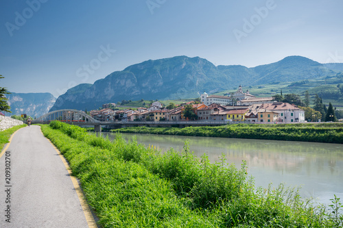 Via Claudia Augusta cycle path at San Michele all'Adige