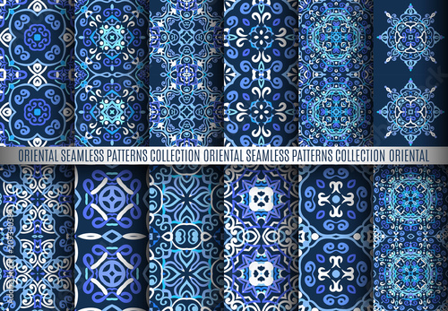 Blue Arabesque Patterns