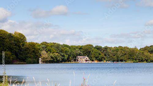 Talkin Tarn. The view across Talkin Tarn, Cumbria in northern England. The tarn is a glacial lake and country park close to the town of Brampton.
