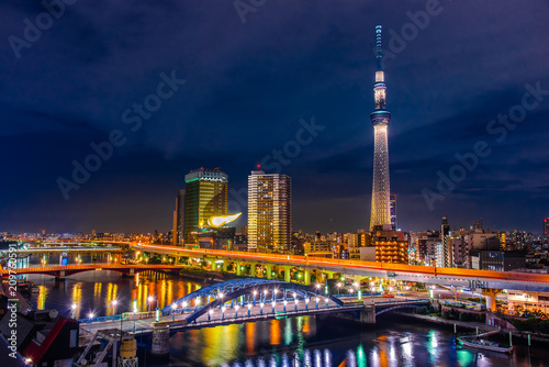 Nightscape of Tokyo skytree tower