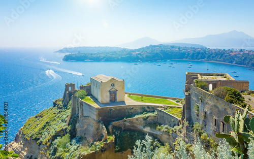 Sunny summer day in Procida, Italy