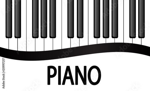 Black and White Piano Keys Background Design. Stock Vector Illustration, eps 10