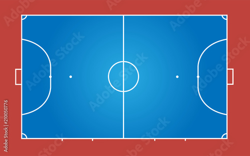 Vector of blue futsal court