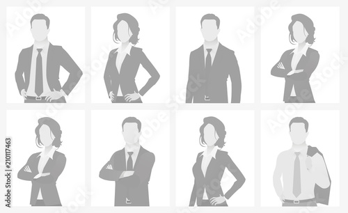 Default placeholder man and woman half-length por