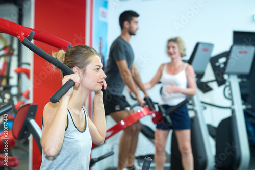 active adults in fitness club