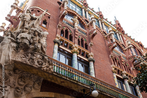 Facade of the Palace of Catalan Music in Barcelona