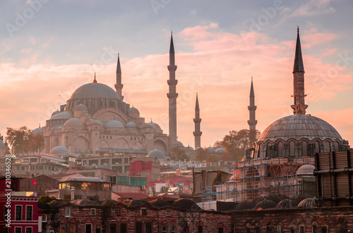 Suleymaniye mosque in Istanbul, Turkey