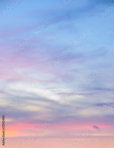 Abstract background of twilight sky background in soft focus