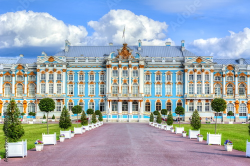 Catherine palace in Tsarskoe Selo in summer, St. Petersburg, Russia