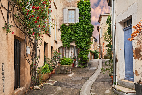 Lourmarin, Vaucluse, Provence, France: ancient alley in the old town