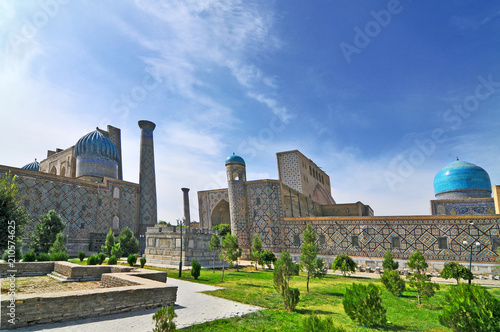 The Registan - the heart of the ancient city of Samarkand in Uzbekistan 