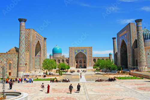 The Registan - the heart of the ancient city of Samarkand in Uzbekistan 