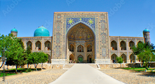 The Registan - the heart of the ancient city of Samarkand in Uzbekistan 