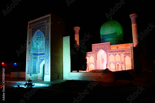 Gur-Emir mausoleum of Tamerlane (Amir Timur) and his family in Samarkand, Uzbekistan