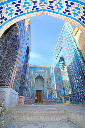 Shah-i-Zinda necropolis in Samarkand, Uzbekistan. 