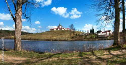 The pilgrimage Church at Zelena hora in Czech republic, UNESCO world heritage