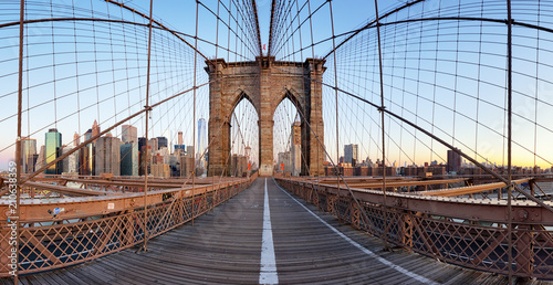 View of Brooklyn Bridge and Manhattan skyline