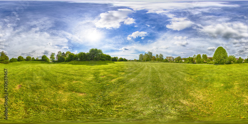 A Spherical 360 degrees seamless panorama view in equirectangular projection, panorama of natural landscape in Germany. VR content