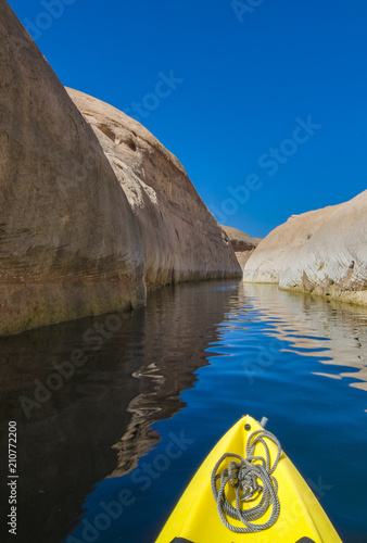 Kayak in canyon