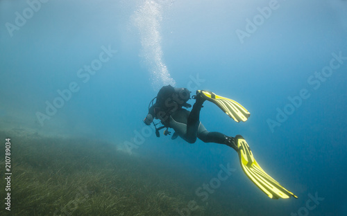 Scuba diver underwater