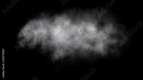 Abstract fog or smoke move on black background